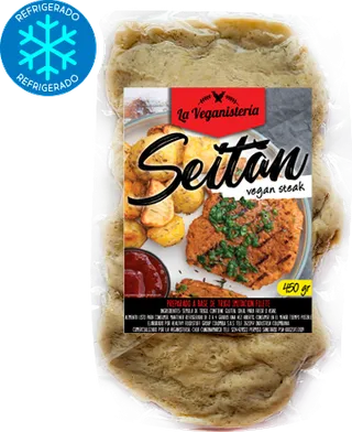 Seitan de glúten de trigo La Veganistería 450 gramos