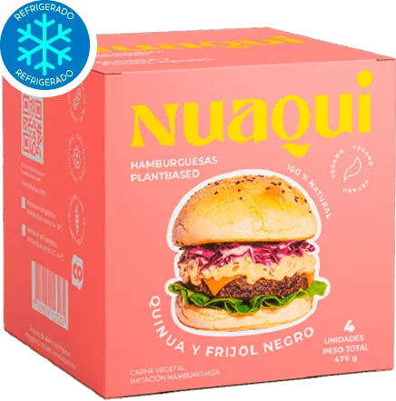 Hamburguesas de quinua y frijol negro Nuaqui (Kumara)