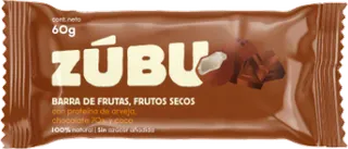 Barra de proteína de arveja, chocolate 70% y coco 60 gr ZÚBU