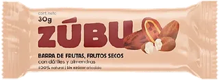 Barra de frutas, frutos secos con Dátiles y almendras 30 gr ZÚBU