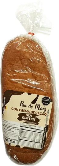 Pan de Maíz/Arroz/Sagú/Quinoa con Crema de Cacao Sin Gluten 400gr Vida Sana