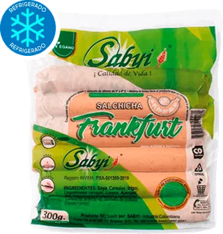 Salchicha vegana tipo frankfurt Sabyi