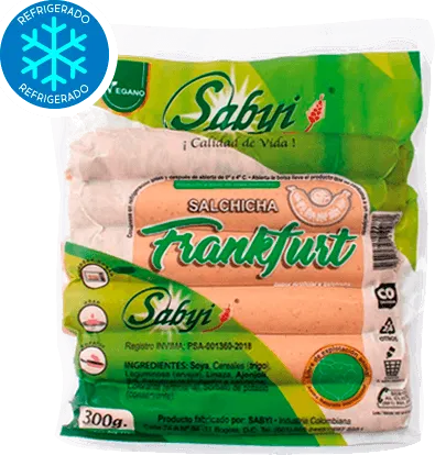 Salchicha vegana tipo frankfurt Sabyi