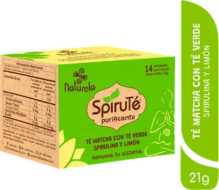 Spiruté Purificante de Té Matcha y Té Verde 14Bols. *21gr Naturela