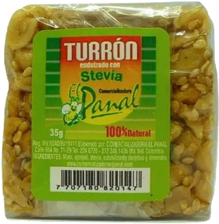 Turrón de Ajonjolí endulzado con Stevia Naruna Foods 35g