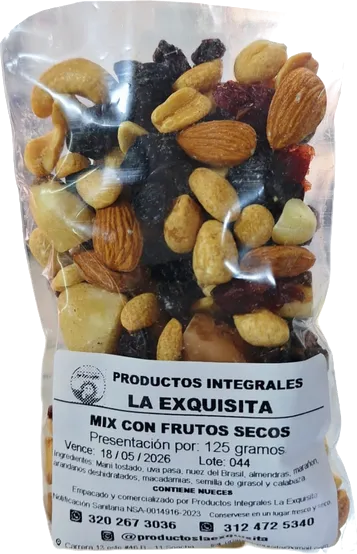 Mix con Frutos Secos 125gr La Exquisita