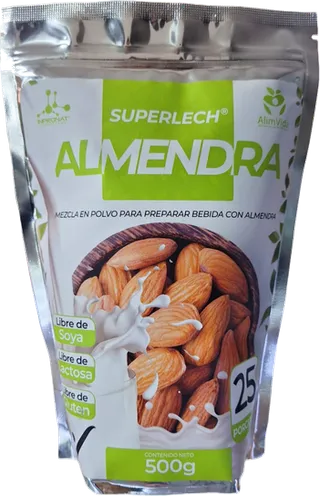 Mezcla en polvo con Almendra para preparar bebida  500g Superlech Vida Sana
