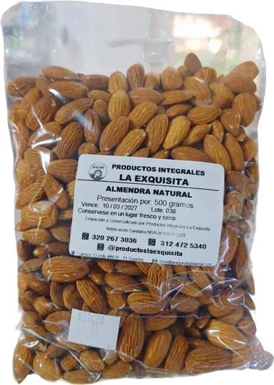 Almendra Entera Natural por 500gr La Exquisita