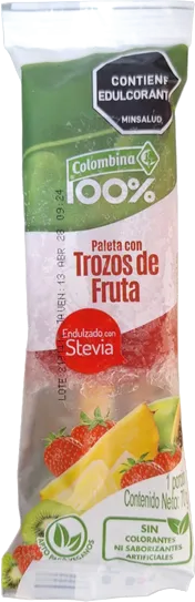 Paleta Vegana. con stevia Colombina