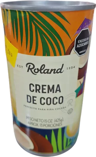 Crema de coco roland lata 425g