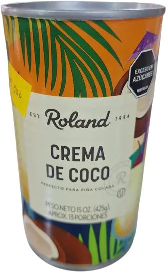Crema de coco roland lata 425g