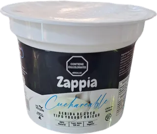 Bebida de Coco tipo Yogurt Griego Cuchareable con Stevia120ml Zappia