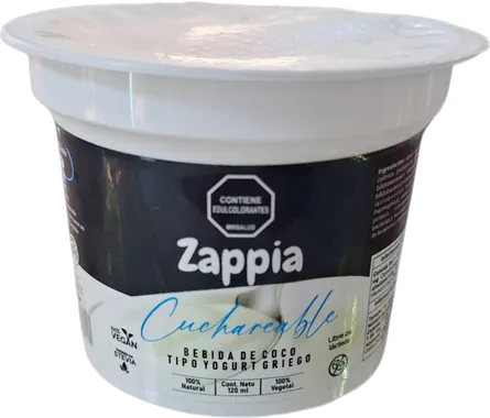 Bebida de Coco tipo Yogurt Griego Cuchareable con Stevia120ml Zappia