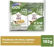 Snack Pasabocas de Maíz y Quinoa Colombina con finas hierbas 17g
