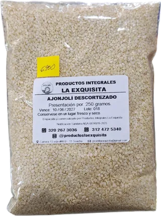 Ajonjolí Descortezado La Exquisita x 250 gr