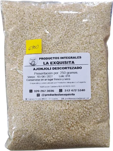 Ajonjolí Descortezado La Exquisita x 250 gr