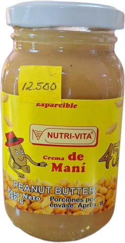Crema de Maní Esparcible Nutri Vita La Exquisita x 250 gr