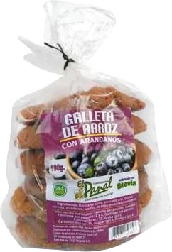 Galletas de arroz con arándanos Naruna Foods