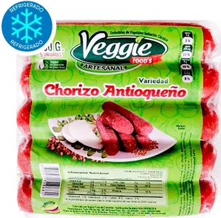 Chorizo antioqueño vegano 4 unidades Veggie