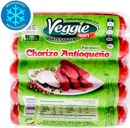 Chorizo antioqueño vegano 4 unidades Veggie