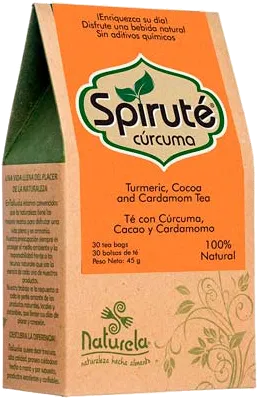 Spiruté cúrcuma mezcla vegana 20 bolsas Naturela