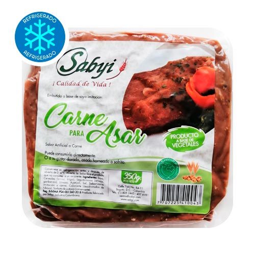 Carne vegana tipo para asar Sabyi - La Veganistería - Colombia