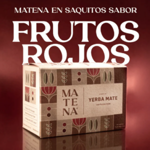 Yerba Mate Frutos Rojos caja x 20 saquitos Matena