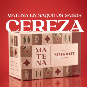 Yerba Mate Cereza caja x 20 saquitos Matena