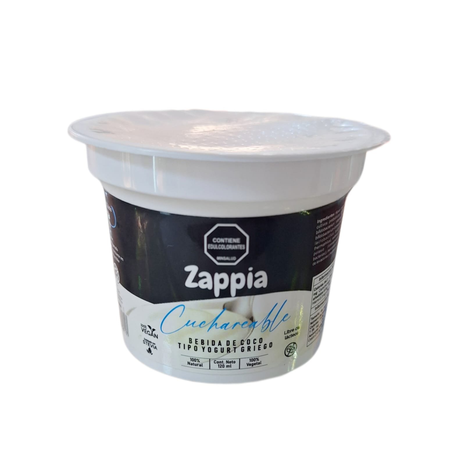 Bebida de Coco tipo Yogurt Griego Cuchareable con Stevia120ml Zappia